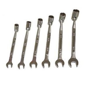 6PC FLEX SOCKET WRENCH SAE SET (sizes:3/8" to 3/4")