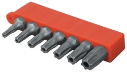 2886 7 PC. 1" SECURITY STAR BIT SET TAMPER RESISTANT SIZES:T10 TO T40