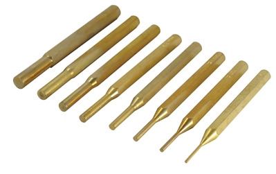 MPB2398 8 pc Brass Pin Punch Set