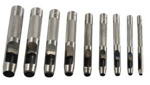 9 pc Hollow Punch Set Sizes: 3/32" to 1/2"