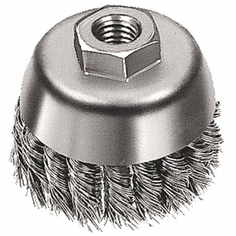 MERCER/CHAMPION  4" x 5/8"-11 Knot Wire Cup Brush