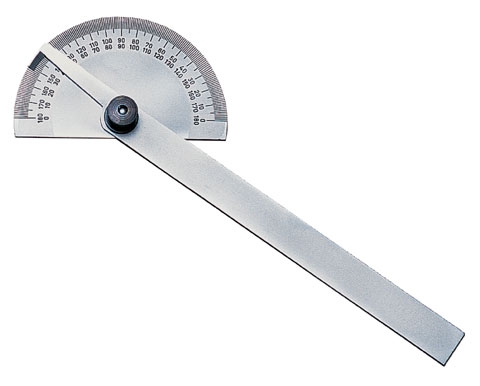 Round Head  3 1/2" dia. Protractor (stainless steel)