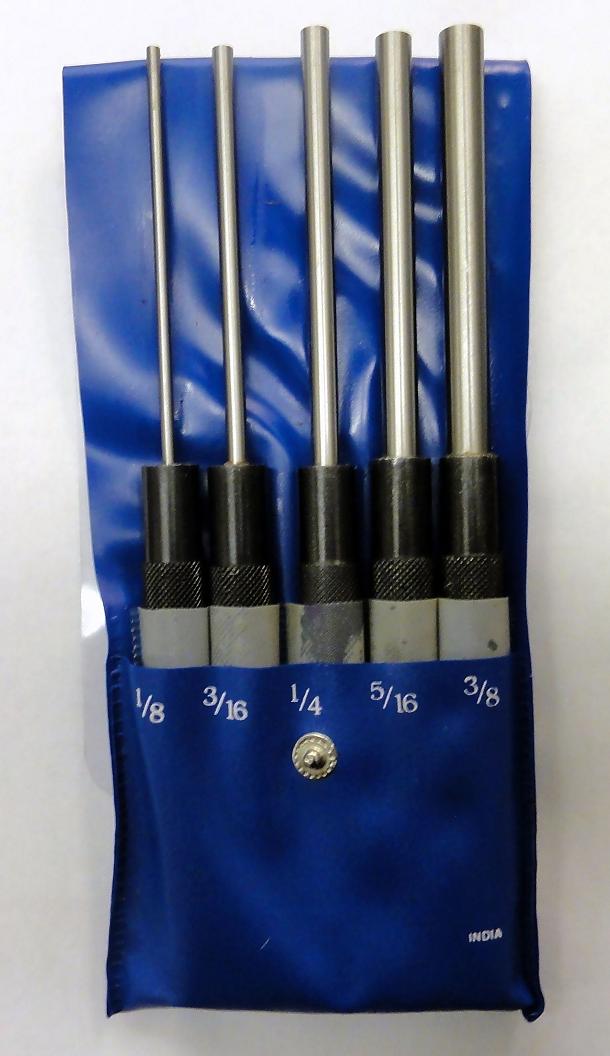 5PC. DRIVE PIN PUNCH SET SIZES:1/8" TO 3/8" WITH POUCH