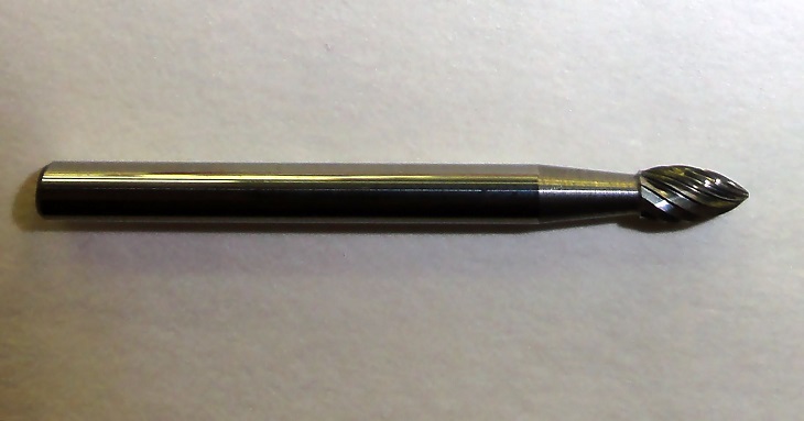 SH-41 1/8" x 1/4" x 1/8" Shank Miniature Solid Carbide Burr