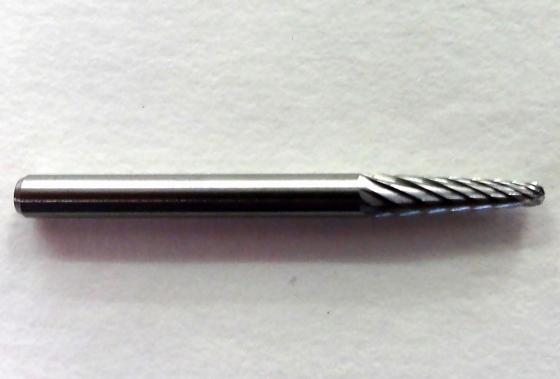 1/8" x 1/2" x 1/8" Shank Miniature Solid Carbide Burr