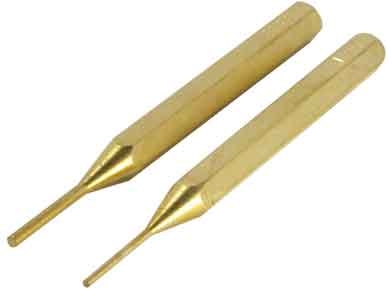 2 pc Brass Pin Punch Set