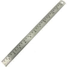 24" LONG x 600MM STAINLESS STEEL RULE WITH METRIC & ENGLISH MARKINGS