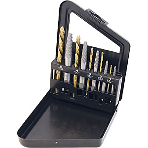 TITAN 10 pc. Screw Extractor & Left Hand Drill Bit Set