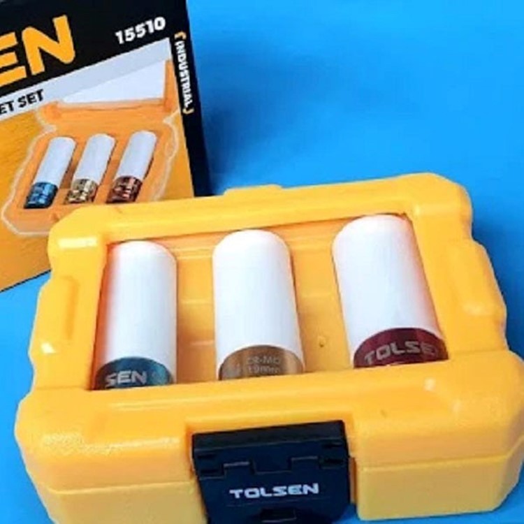 3 Pc 1/2" MECHANICS IMPACT SOCKET SET by TOLSEN 2