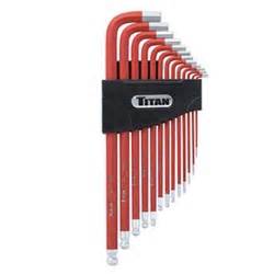 12713 TITAN 13 pc Extra Long Arm SAE Hex Key Set Sizes: 1/16" to 3/8"