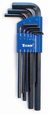 12722 TITAN 9 pc Metric  Long Arm Ball End Hex Key Set