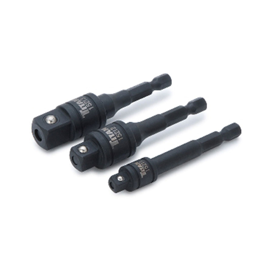 TITAN 3 pc 3" Locking Socket Adaptor Includes: 1/4",3/8" & 1/2" Drive