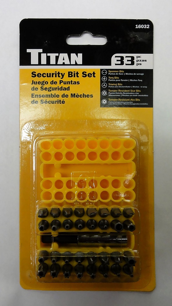 TITAN 33pc Screwdriver Bit Set