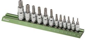 12-Piece Tamper-Resistant Torx Bit Socket Set by TITAN