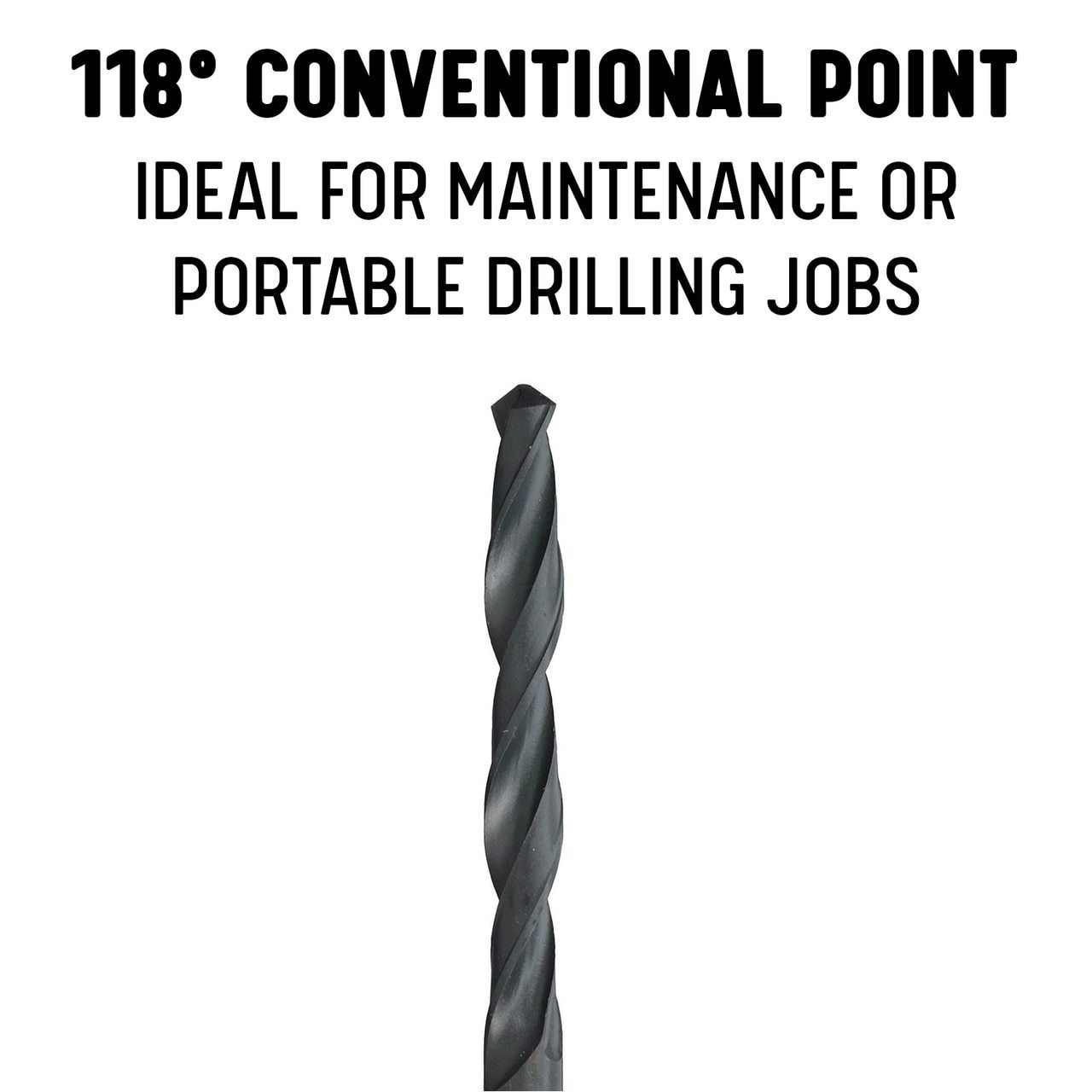 5/8" x 1/2" Shank High Speed Silver & Deming Drill Bit.  3