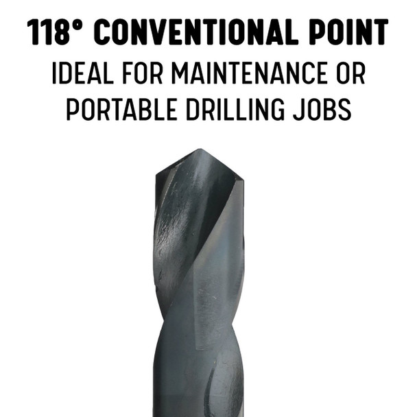 25/32" Reduced Shank HSS Silver & Deming Drill Bit 3