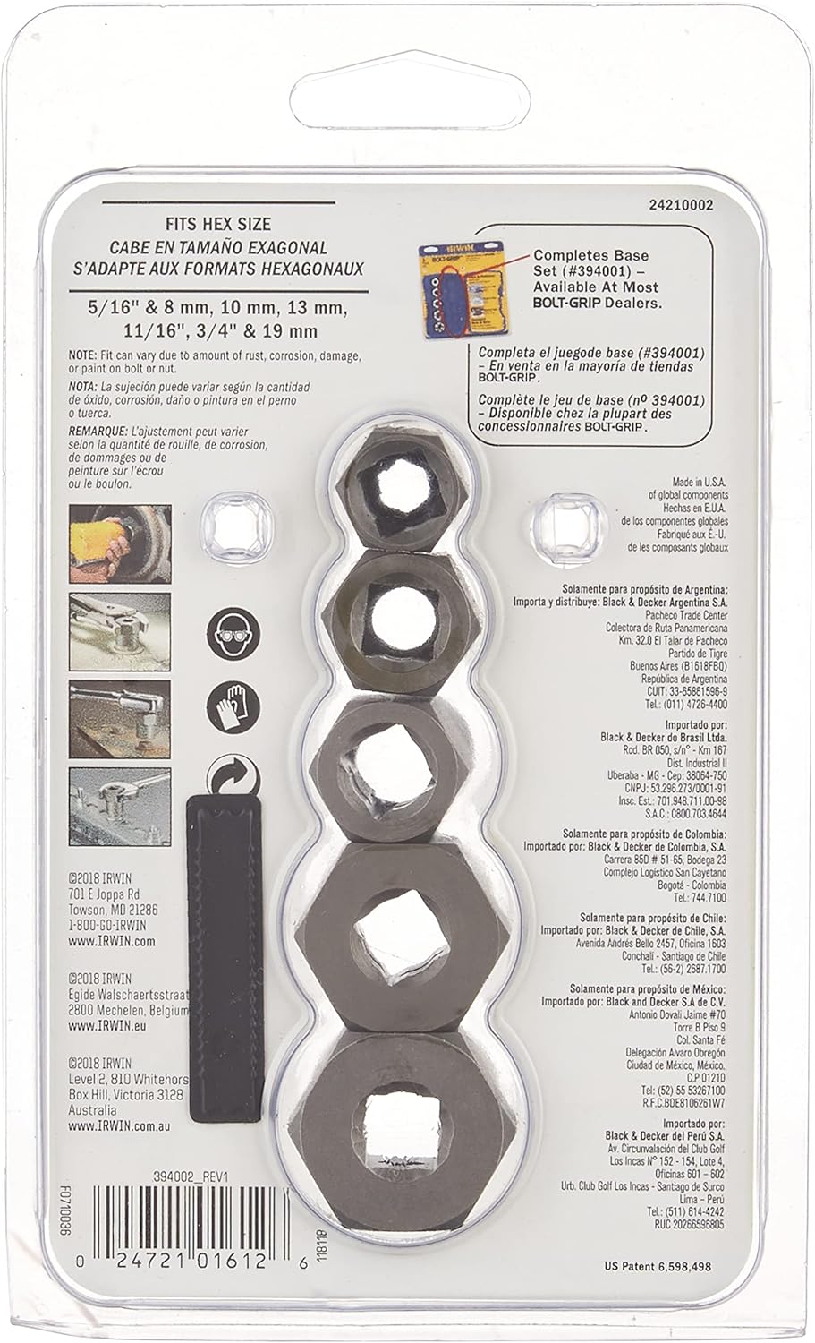 5pc BOLT-GRIP Expansion Set By HANSON / IRWIN 2