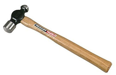  8 OZ PROFESSIONAL BALL PEIN HAMMER MADE IN U.S.A. HICKORY HANDLE