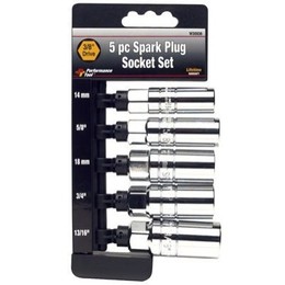 5PC SPARK PLUG SOCKET SET (sizes: 14MM,5/8",18MM,3/4" & 13/16")