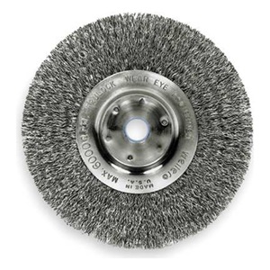 Weiler 4" Narrow Crimped Wire Wheel 1/2"-3/8" Arbor Hole Coarse Wire Size Made in U.S.A.