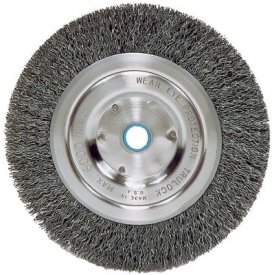WEILER 8" NARROW FACE CRIMPED WIRE WHEEL, .0104" STEEL FILL, 5/8" ARBOR HOLE