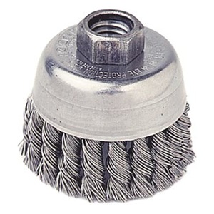 Weiler 4" DIA. GENERAL DUTY KNOT WIRE CUP BRUSH MADE IN U.S.A.