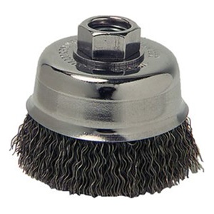 Weiler 3" Dia. x M10 x 1.25 Coarse Crimped Wire Cup Brush