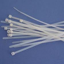 11" WHITE NYLON CABLE TIES (100 PC PER BAG)