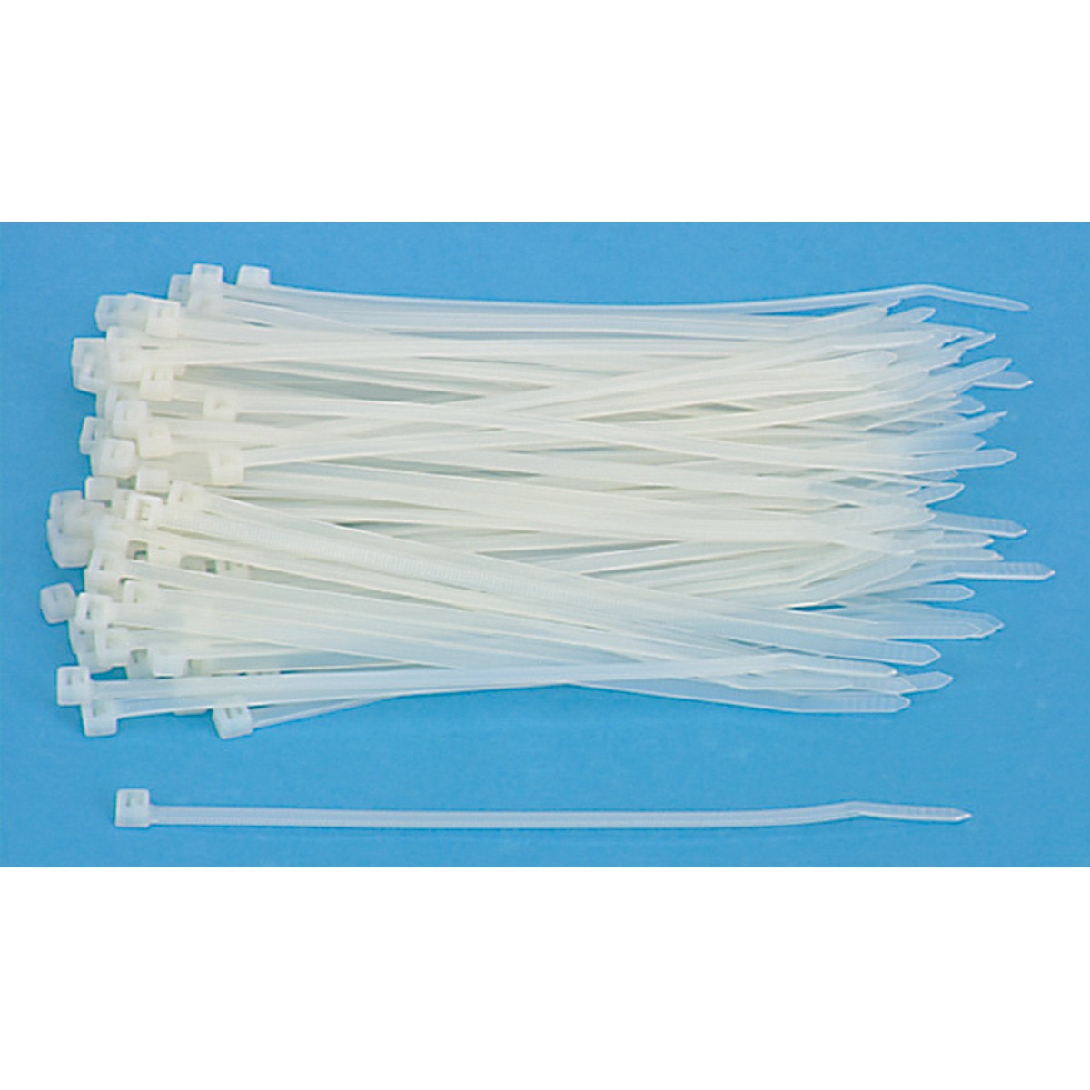 6" WHITE NYLON CABLE TIES (100 PC PER BAG)