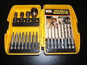 20 pc HSS Drill & Driver Bit Set