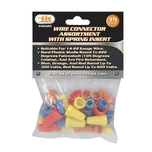 35 pc Wire Connector Assortment with Spring Insert