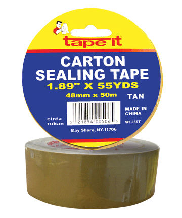 2" x 55 YDS Carton Sealing Tape TAN