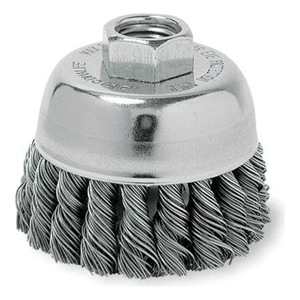 Weiler 2 3/4" Dia. x 1/2"-13 UNC Coarse Knot Style Cup Brush Made in U.S.A.