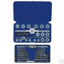 41 PC. TAP & DIE SET SUPER SET STANDARD (10-24NC TO 1/2"-20 NF) BY HANSON / IRWIN