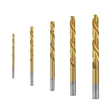 Neiko 5 pc Left Hand Titanium Drill Set Sizes: 1/8