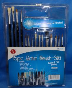 15 Pc. Artist Brush Set