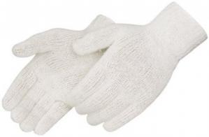 WHITE COTTON/POLY STRING KNIT GLOVES (1 DOZEN)