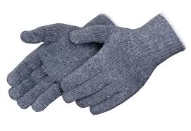 GRAY COTTON/POLY KNIT GLOVE (1 Dozen) 