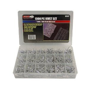 1000 pc. Aluminum Rivet Assortment (comes in plastic case)