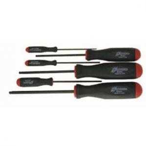 BONDHUS 6PC. BALLDRIVER HEX SCREWDRIVER SET METRIC SIZES: 1.5MM TO 5MM