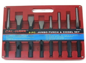 8 pc Jumbo Punch & Chisel Set