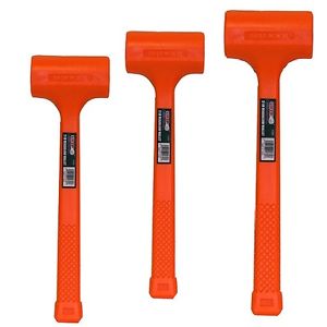 3 Pc. Dead Blow Hammer Set Sizes: 1lb,1 1/2 lb & 2lb