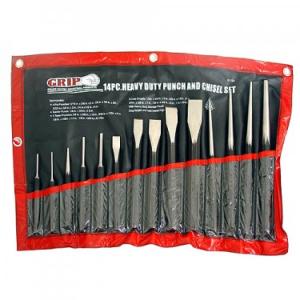 61104 GRIP 14PC. PUNCH & CHISEL SET