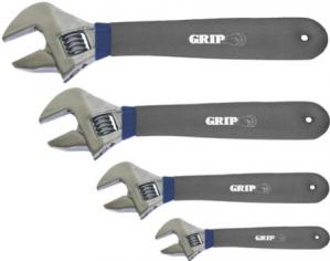 GRIP 4 pc Adjustable Wrench Set