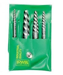 4PC. SCREW EXTRACTOR SET SPIRAL SIZES: NO.2 TO NO.5 BY HANSON / IRWIN