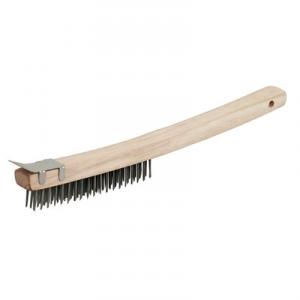 Long Handle Wire Brush With Scraper