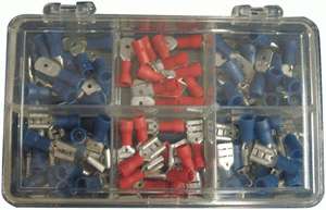 100PC. INSULATED TERMINAL ASSORTMENTS 4 STYLES MALE AND FEMALE MADE IN U.S.A.
