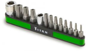 16113 TITAN 13 pc Torx Bit Socket Set Sizes: T8 to T55