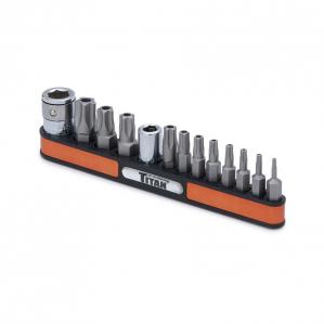 TITAN 11 pc Tamper Resistant Torx Hex Bit Socket Set Sizes: T8 to T55