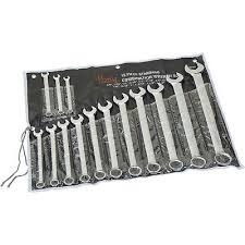 PONY 15 pc Long Pattern Combination Wrench Set SAE Sizes: 3/8